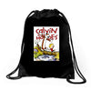 calvin hobbes Drawstring Bags