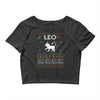 leo christmas ugly sweater Crop Top