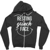resting grinch face Zipper Hoodie