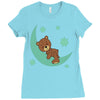 brown sleep Ladies Fitted T-Shirt