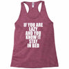if you're lazy and you know it stay in bed Racerback Tank