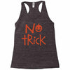 no trick pumpkin halloween Racerback Tank