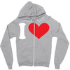 i heart customize it Zipper Hoodie