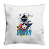 who loves husky Throw Pillow