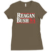 reagan bush '84 80's retro political party Ladies Fitted T-Shirt