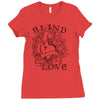 blind love fire heart Ladies Fitted T-Shirt