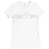groom handcuffs Ladies Fitted T-Shirt