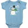 windy snowman Baby Onesie