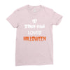 this girl loves halloween Ladies Fitted T-Shirt