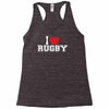 i love rugby mens funny cotton Racerback Tank