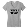 i have a heart on Women's V-Neck T-Shirt