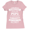 Super Cool Pops Of A Freaking Awesome Granddaughter Ladies Fitted T-Shirt