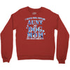 i have two tıtles aunt and dogmom an i rock them both flowers Crewneck Sweatshirt