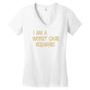 worst case scenario best trending Women's V-Neck T-Shirt