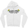 i Can't Live Without Love Vincent Van Gogh Zipper Hoodie