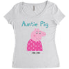 peppa pig auntie pig Women's Triblend Scoop T-shirt