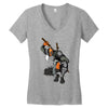deathstroke marron Women's V-Neck T-Shirt