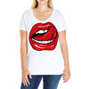 sexy lips Ladies Curvy T-Shirt