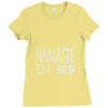 namaste in bed off shoulder Ladies Fitted T-Shirt