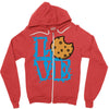 Love Cookie Monster Zipper Hoodie