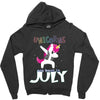 july born unicorns Zipper Hoodie