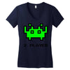 arcade player 2 Women's V-Neck T-Shirt