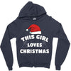 this girl loves christmas Zipper Hoodie