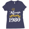 kings are born in 1980 Ladies Fitted T-Shirt