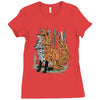 polygon fox graphic Ladies Fitted T-Shirt