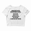 Smartass November Girl Crop Top