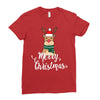 merry cristmas reindeer Ladies Fitted T-Shirt