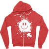 mud splatter smiley face smile forrest gump movie Zipper Hoodie