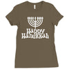 happy hanukkah Ladies Fitted T-Shirt