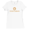 vegetarian Ladies Fitted T-Shirt