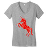 Unicorn Art Women's V-Neck T-Shirt