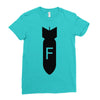 dropping f bomb Ladies Fitted T-Shirt