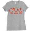 man woman geek Ladies Fitted T-Shirt