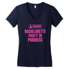 Warning Bachelor Party in Progress Women's V-Neck T-Shirt