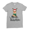 merry cristmas reindeer Ladies Fitted T-Shirt
