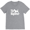 the dogfather beagle white V-Neck Tee