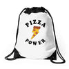 Pizza Power Drawstring Bags