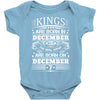 Real Kings Are Born On December 7 Baby Onesie
