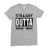 straight outta greasy grove Ladies Fitted T-Shirt