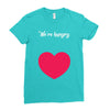 We're Hungry with Heart Ladies Fitted T-Shirt
