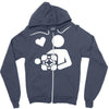 adesivo companion cube portal Zipper Hoodie