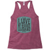 i love my beared husband Racerback Tank