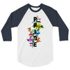Pride Floral LGBT Colors 3/4 Sleeve Shirt