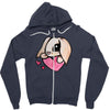 cute lop eared rabbit Zipper Hoodie