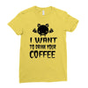 coffee drinkers Ladies Fitted T-Shirt