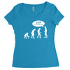 banksy funny human evolution indie Women's Triblend Scoop T-shirt